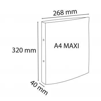 Exacompta Chromaline Pastell rengaskansio 2 rengasta korallinpunainen 4,0 cm DIN A4