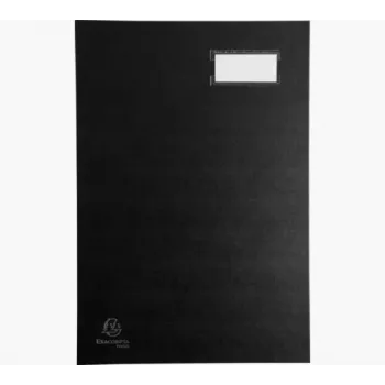 Exacompta 57021E vipukantinen kansio A4 kartonki musta 80 mm selkä