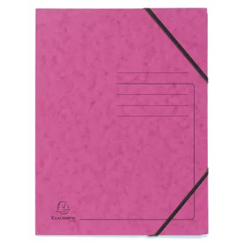 Exacompta kuminauhakansio A4 pinkki Colorspan 355 g ilman läppiä