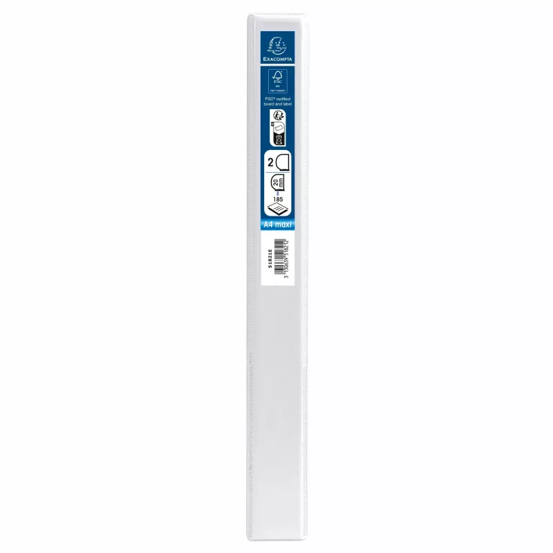 Exacompta esitysrengaskansio A4 Maxi valkoinen 2D-rengas 8700292