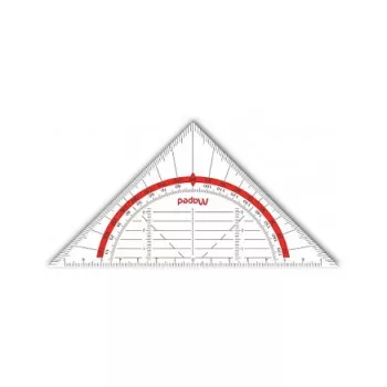 Maped Study 16 cm geometriakulma - läpinäkyvä polystyreeni - 45°/45°/90° kolmio