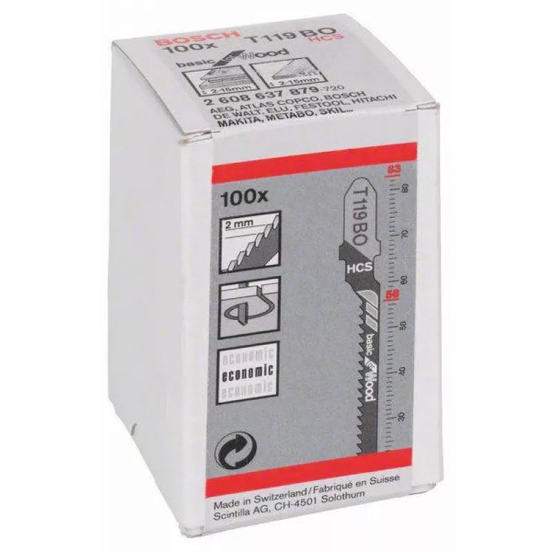 BOSCH pistosahanterä T119BO vanerille, 100 kpl