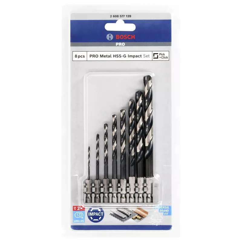 Bosch HSS kierreporanteräsarja 2608577139 Impact Control 8-osainen 2-10 mm