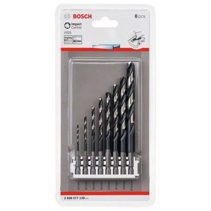 Bosch HSS kierreporanteräsarja 2608577139 Impact Control 8-osainen 2-10 mm
