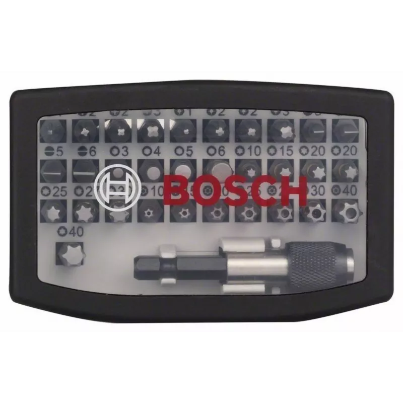 Bosch Accessories 2607017564 ruuvauskärkisarja 32 osaa ruuvauskärkisarja magneettipidikkeellä