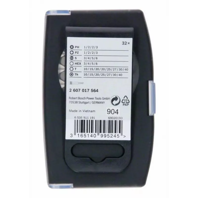 Bosch Accessories 2607017564 ruuvauskärkisarja 32 osaa ruuvauskärkisarja magneettipidikkeellä
