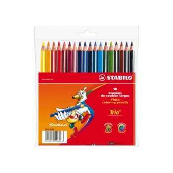 STABILO Trio Värikynät, 4,2 mm, eri värejä, 18 kpl