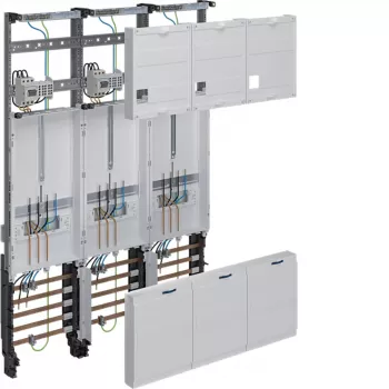 Hager univers Z täydellinen mittarikenttä 3-vaiheinen 3-kenttä 1050mm NRW SH MV (ZL33X4T)