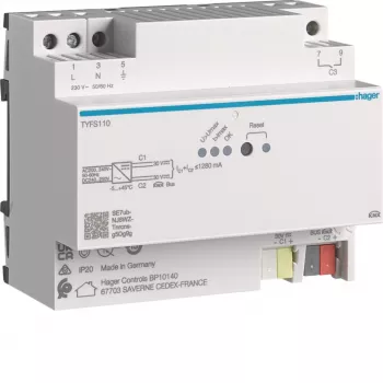 Hager TYFS110 KNX-virtalähde 2 lähtöä 1280 mA
