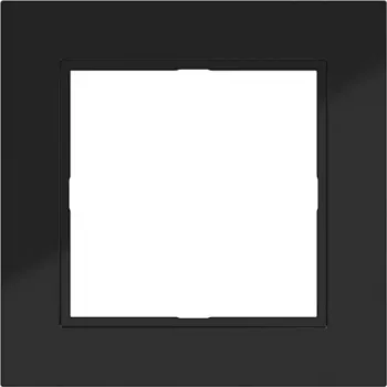 Hager WAD6100BG 1-osainen peitekehys Night Black Glossy A.1-sarja
