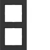 Hager A.1 2-osainen peitekehys Night Black matt WAD6200BM