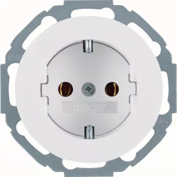 Hager WLS1100WG SCHUKO-pistorasia R.Classic polarvalkoinen kiiltävä