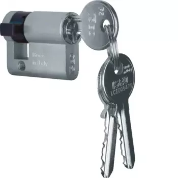 Hager WDA7172 profiilipuolisylinteri lisävaruste, 30/10 mm, nikkelöity messinki, 2 avainta