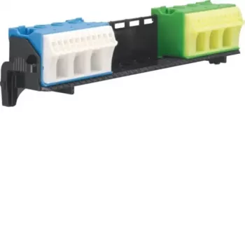 HAGER liitinkannatin 2x14 PE/N-liittimellä QuickConnect FZ381