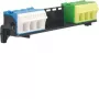 HAGER liitinkannatin 2x14 PE/N-liittimellä QuickConnect FZ381