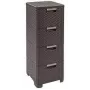 CURVER kirjahylly 4 laatikolla 4x14L tummanruskea