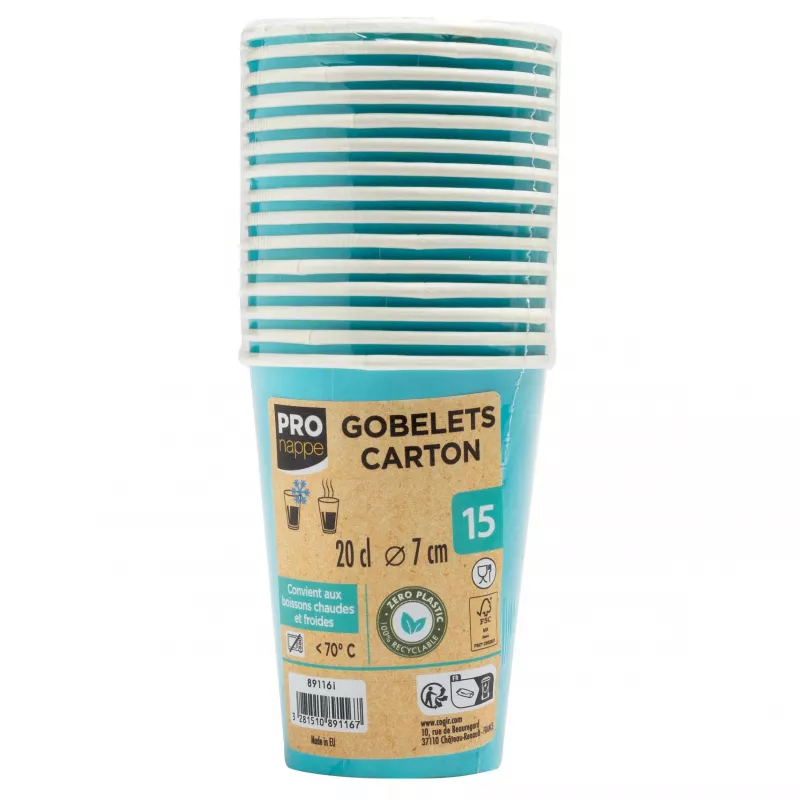 PROnappe 15 kertakäyttöistä kahvimukia 200 ml