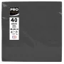 PROnappe paperiset servetit musta 2-kerroksinen 19,0 x 19,0 cm 40 kpl