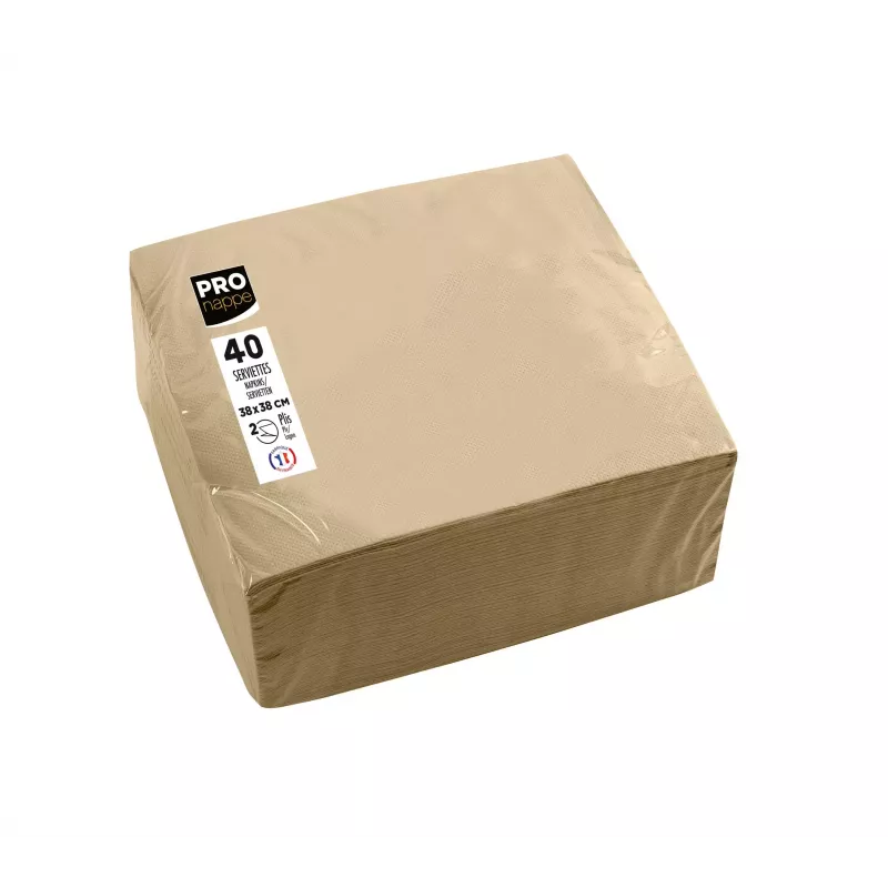 PROnappe servetit beige-ruskea 2-kerroksinen 19,0 x 19,0 cm 40 kpl