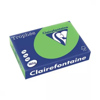 Clairefontaine Trophee Intensiv A4 värillinen kopiopaperi 160 g/m², 250 arkkia, intensiivinen vaaleanvihreä