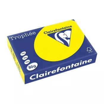 Clairefontaine Trophee Intensiv kopiopaperi A4 80g 500 arkkia kanariankeltainen