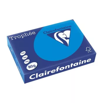 Clairefontaine Trophee Intensiv kopiopaperi A4 80g 500 arkkia Karibian sininen