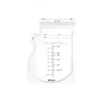 Beaba ruoan säilytyspussit, 50 kpl:n pakkaus, 250 ml, läpinäkyvä 911738