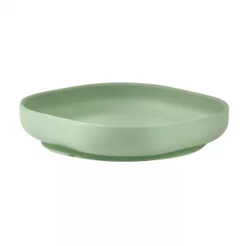 Beaba silikoninen imukuppilautanen Sage Green
