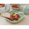 Beaba silikoninen imukuppilautanen Sage Green
