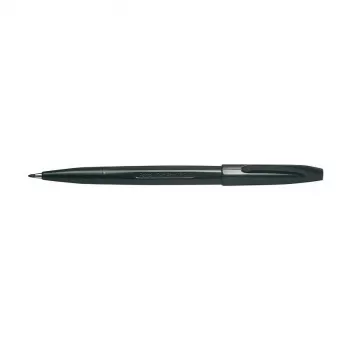 Pentel Sign Pen - musta - hieno - musta - vesipohjainen muste - 0,8 mm - 12 kpl:n pakkaus