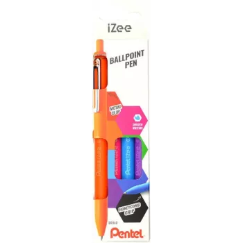 Pentel iZee BX470 kuulakärkikynä 4 kpl:n pakkaus, sekalaiset mustevärit musta sininen punainen vihreä 1,0 mm