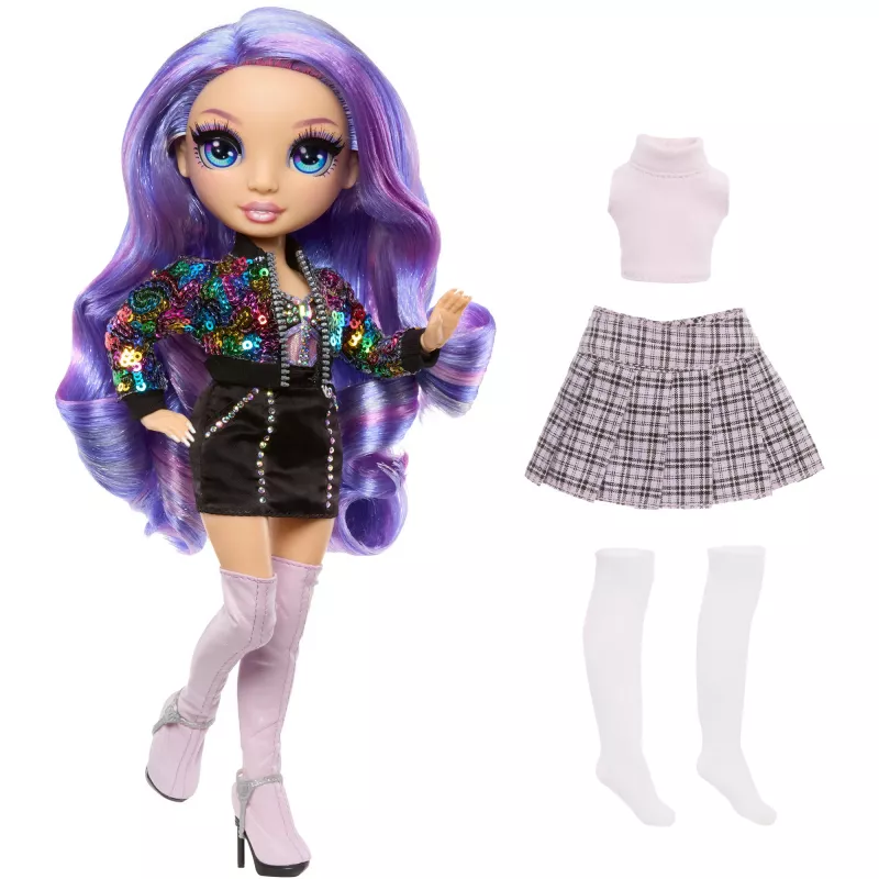 MGA Rainbow High Violet Willow muotinukke 2 asua ja asusteet