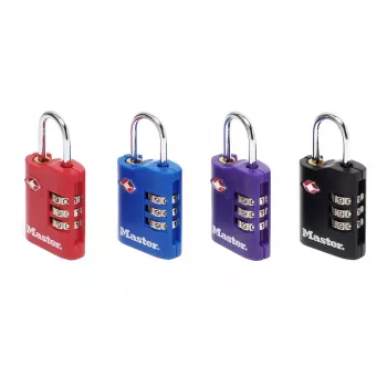 Master Lock 2 kpl:n pakkaus TSA-numerolukko värisekoitus