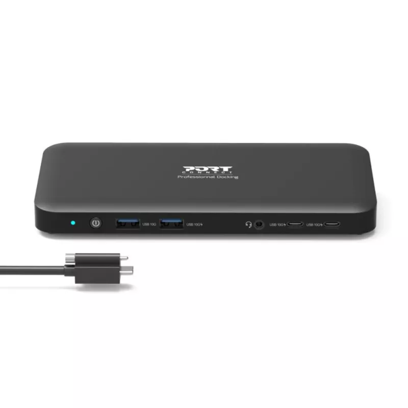 PORT Designs USB-C Office Dock - 3x 4K EU ruuvikaapeli