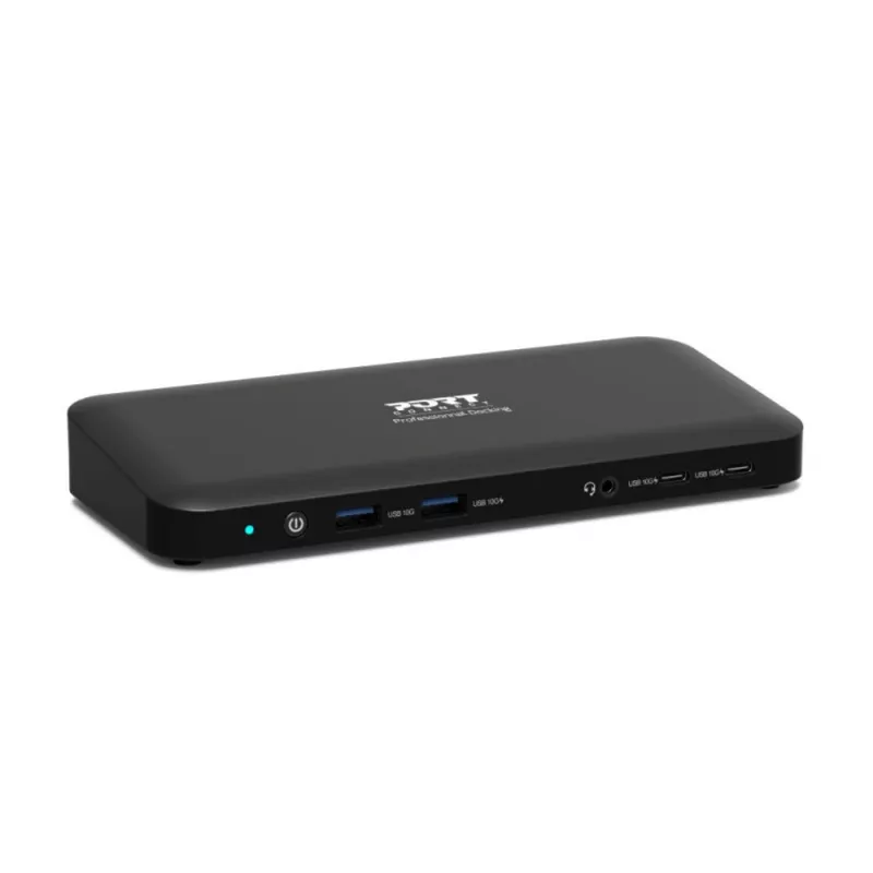 PORT Designs USB-C Office Dock - 3x 4K EU ruuvikaapeli