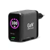 PORT Designs seinälaturi Type-C PD 100W GaN OLED PD 3.0 sisäänvedettävä Type-C-kaapeli - EU