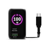 PORT Designs seinälaturi Type-C PD 100W GaN OLED PD 3.0 sisäänvedettävä Type-C-kaapeli - EU