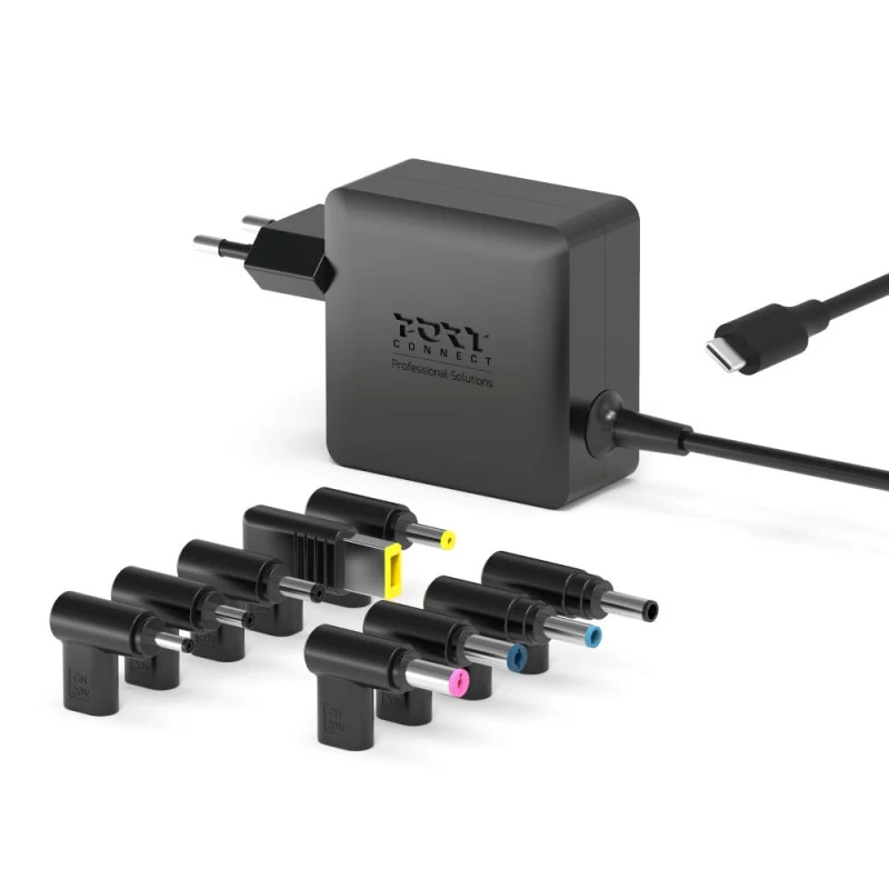 PORT Designs GaN 65W USB-C virtalähde - yleislaturi - EU-pistoke - musta