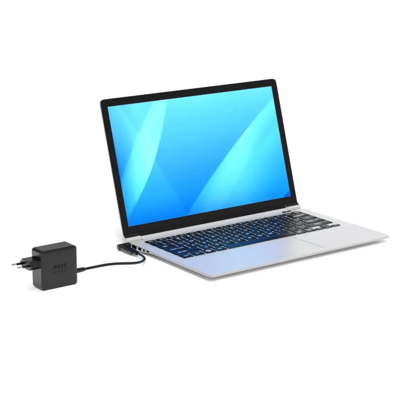 PORT Designs GaN 65W USB-C virtalähde - yleislaturi - EU-pistoke - musta