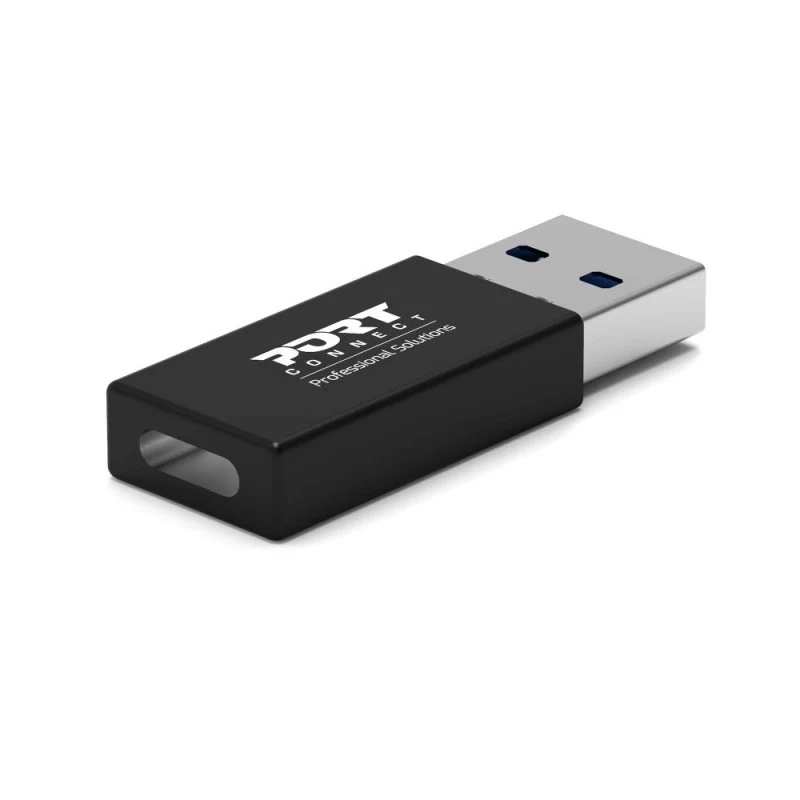 PORT Designs USB-A–USB-C-muunnin – USB 2.0 -sovitin – musta