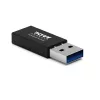 PORT Designs USB-A–USB-C-muunnin – USB 2.0 -sovitin – musta