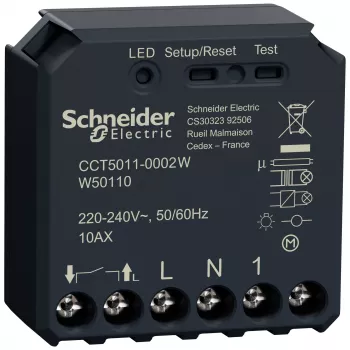 Schneider Electric Wiser CCT5011-0002W Kytkentätoimilaite, 1-paikkainen, uppoasennus