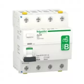 Schneider Electric A9Z51440 vikavirtasuojakytkin 4P 40A Type B-EV EV-latausasemille