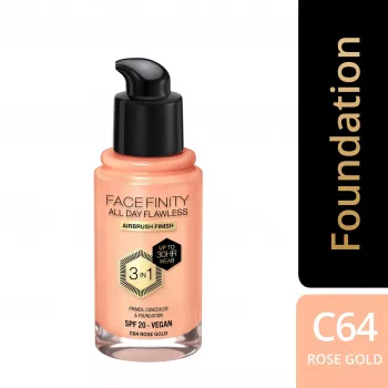 MAX FACTOR Facenity All Day Flawless 3in1 meikkivoide C64 Warm Almond 30 ml
