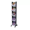 PAPERFLOW Corner 259N.01 lehtiteline harmaa/musta 5 lokeroa
