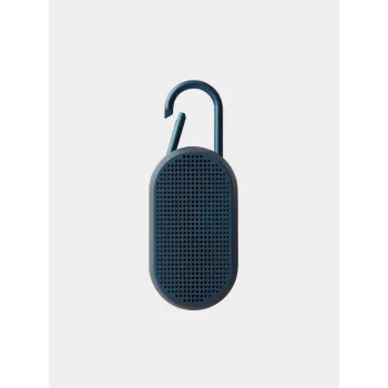 Lexon Mino T kannettava Bluetooth-kaiutin lataustelineellä ja karabiinilla, tummansininen, IPX4, 3W, TWS, selfie-kaukolaukaisin, LA124DB9