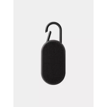 Lexon Mino T kannettava Bluetooth-kaiutin lataustelineellä ja karabiinilla, musta