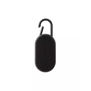 Lexon Mino T kannettava Bluetooth-kaiutin lataustelineellä ja karabiinilla, musta