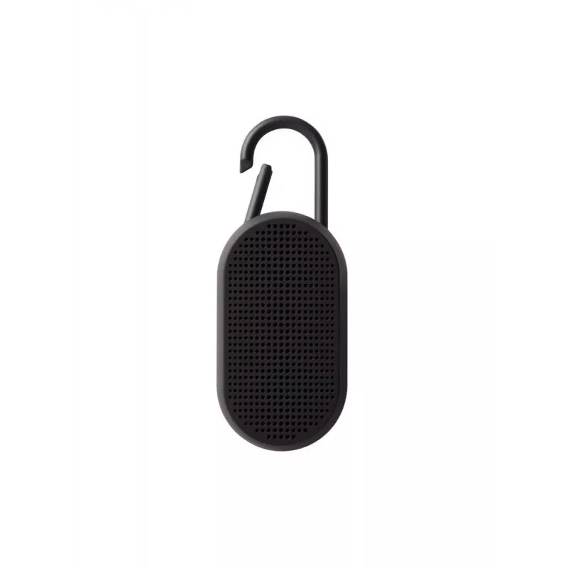 Lexon Mino T kannettava Bluetooth-kaiutin lataustelineellä ja karabiinilla, musta