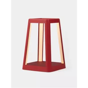 Lexon Lyhty-LED-valaisin langattomalla laturilla Dunkelrot LH94DR